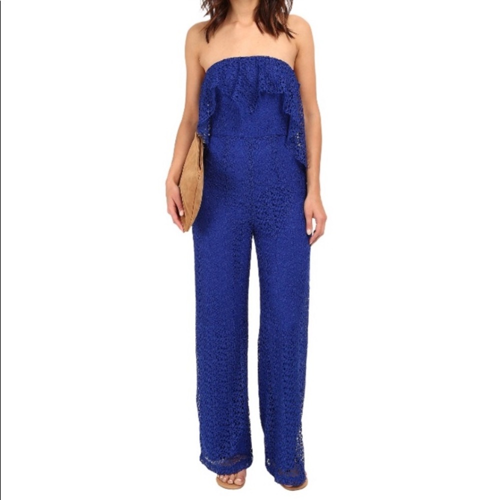 NWT Free People Lemoncello Lace Overlay jumpsuit